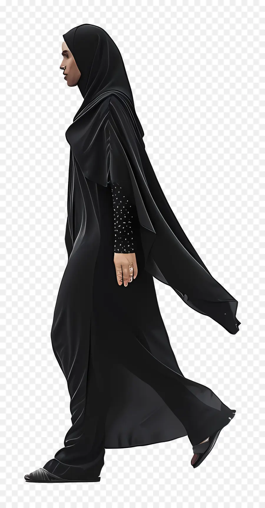 Femme Musulmane，Abaya PNG