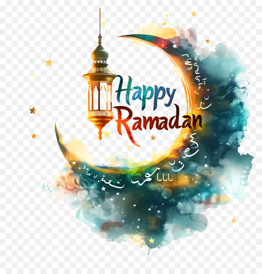 Joyeux Ramadan，Croissant De Lune PNG