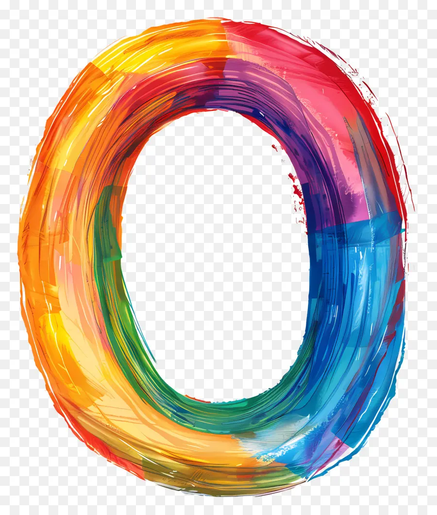 Numéro 0，Cercle Coloré PNG