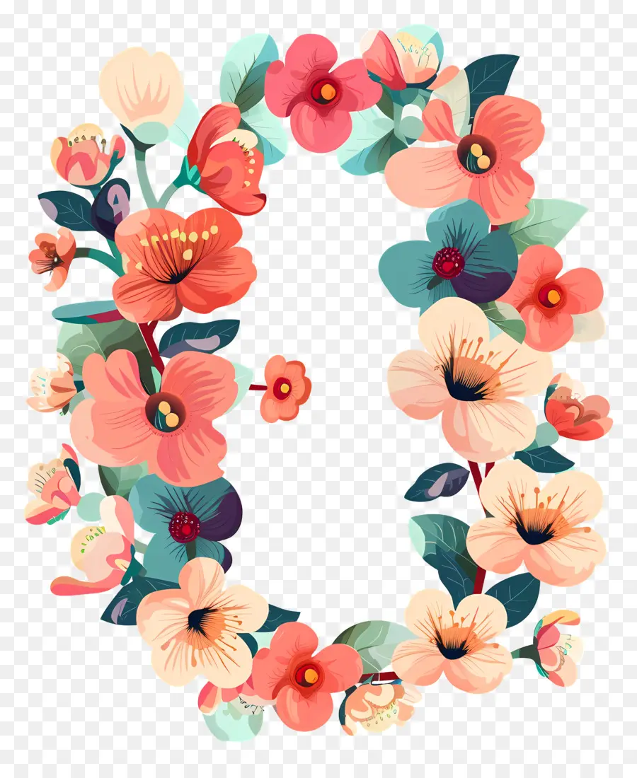 Le Numéro 0，La Fleur De L'alphabet PNG