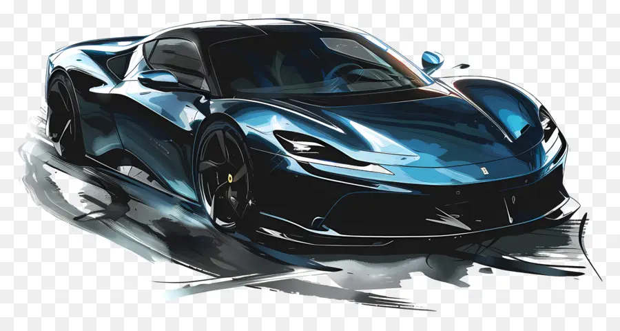 Pininfarina Battista，Voiture De Sport Bleue PNG