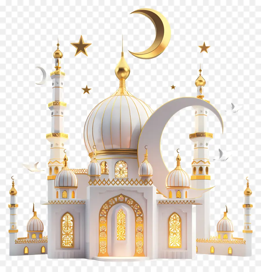 Eid Alfitr，Mosquée Islamique Traditionnelle PNG
