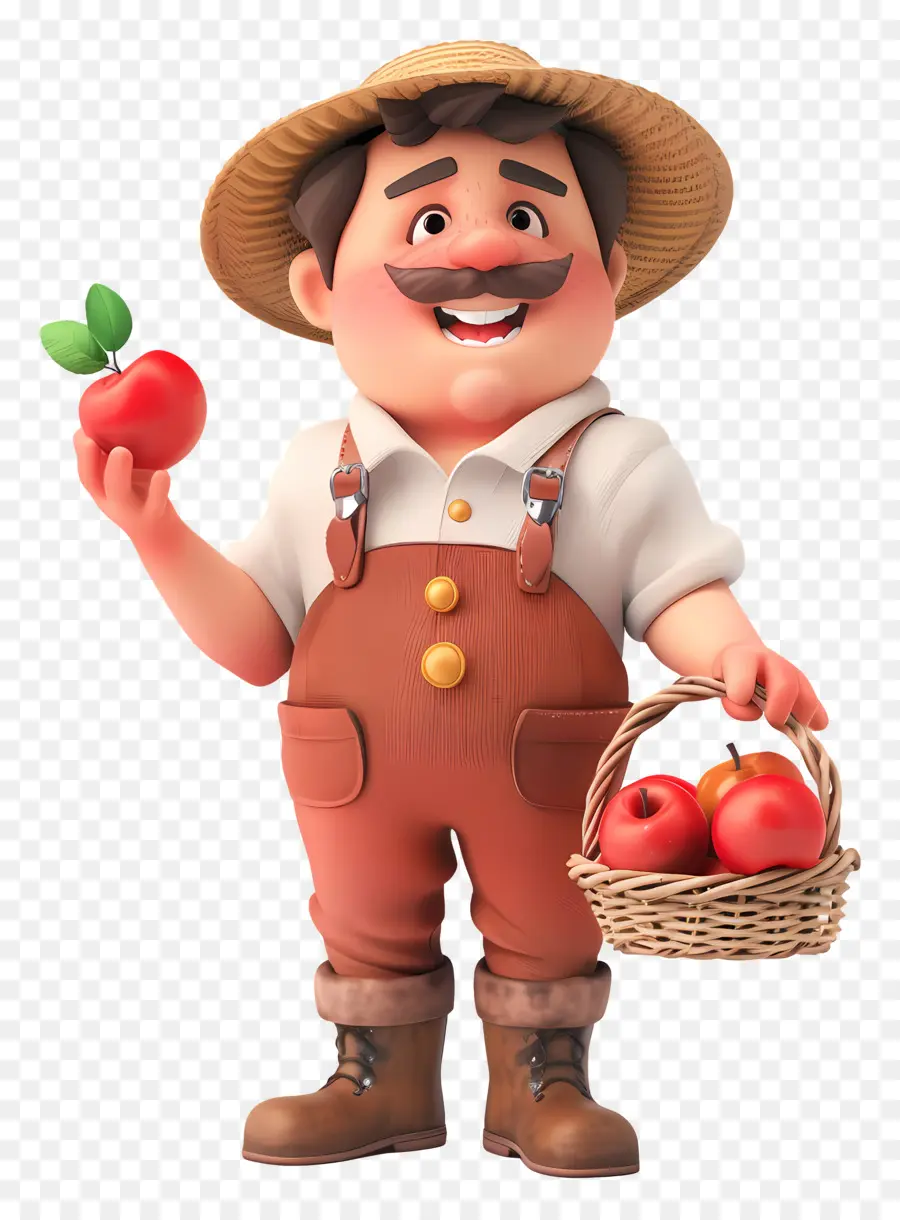 Agriculteur，Pomme PNG