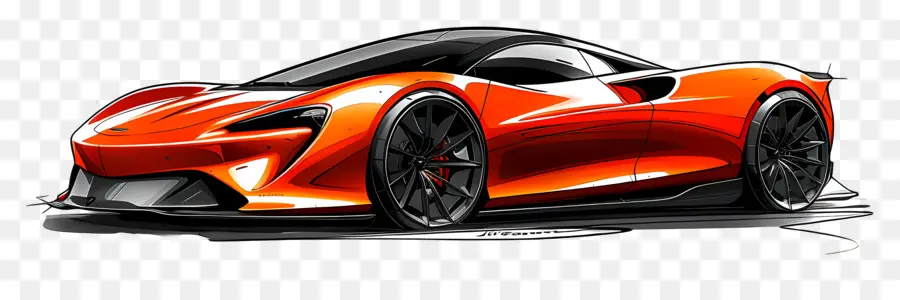 Mclaren Speedtail，Voiture De Sport Orange PNG