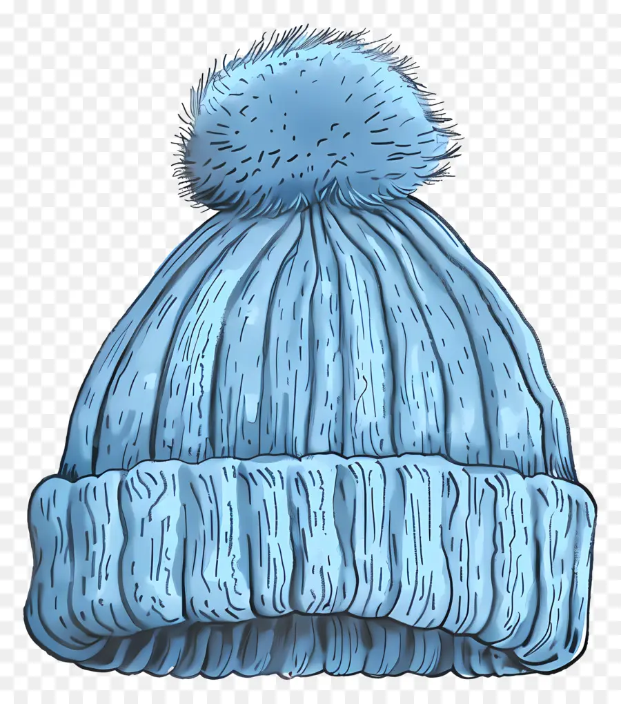 Bonnet Bonnet，Chapeau En Tricot Bleu PNG