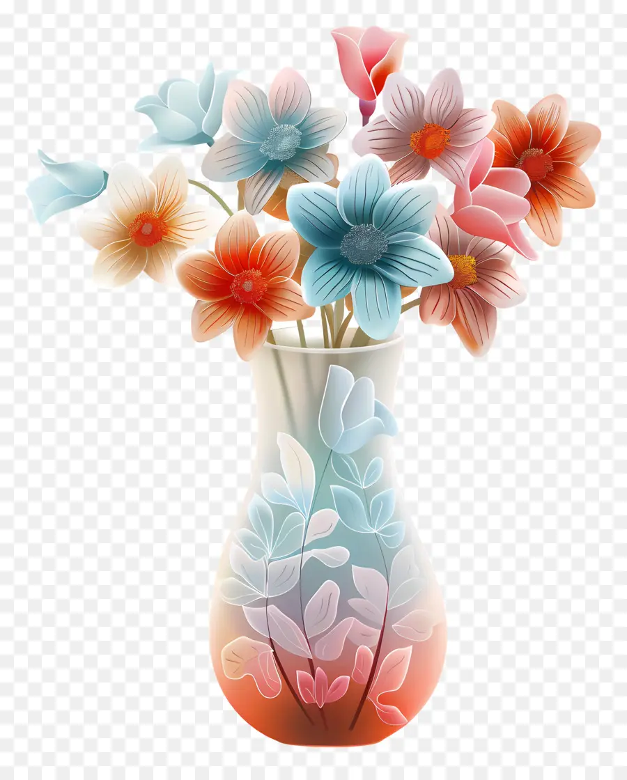 Vase Avec Des Fleurs，Vase PNG