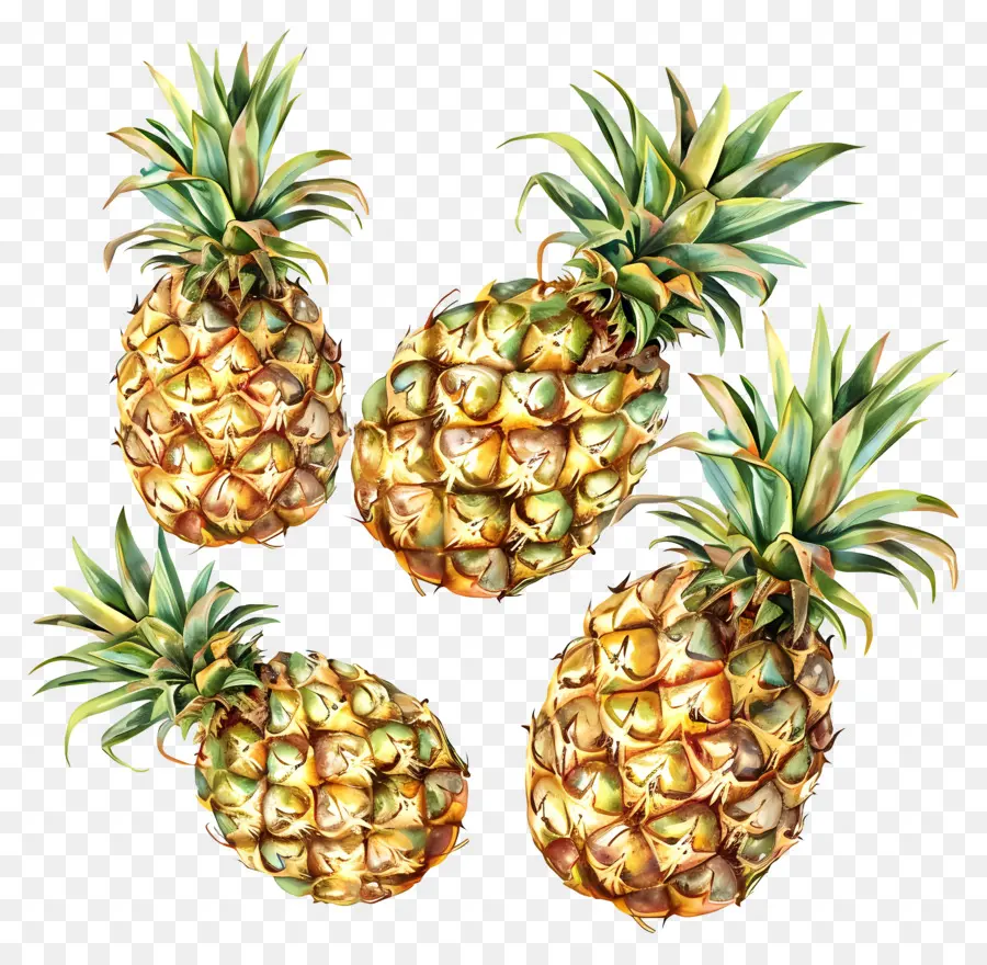 Ananas，Peinture à L'aquarelle PNG