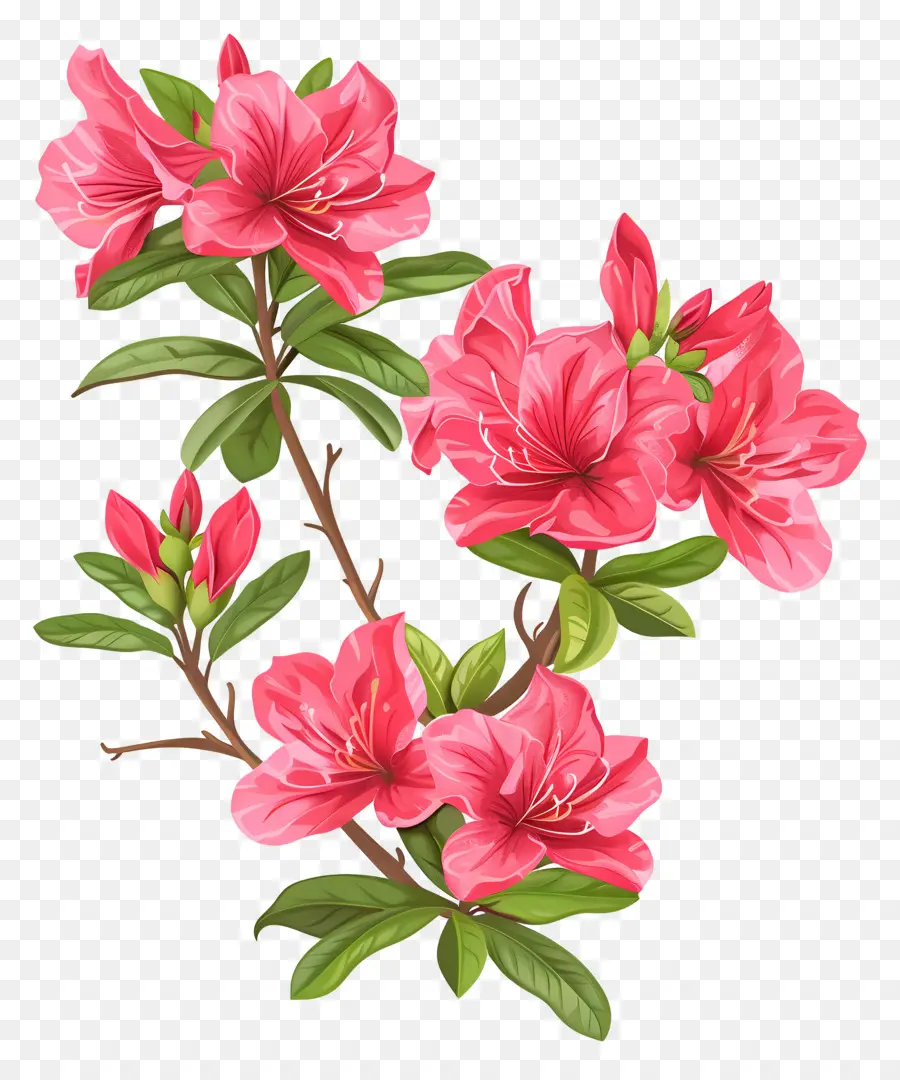 Plante Azalea，Rose Azalée PNG