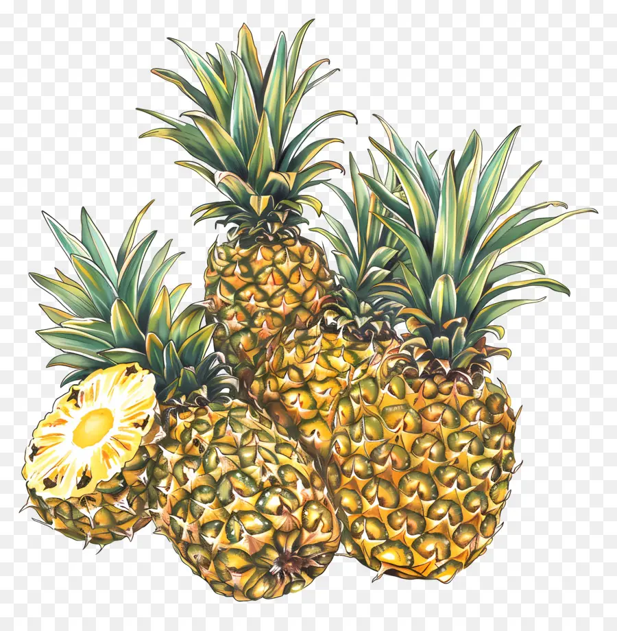 Ananas，Fruits Frais PNG