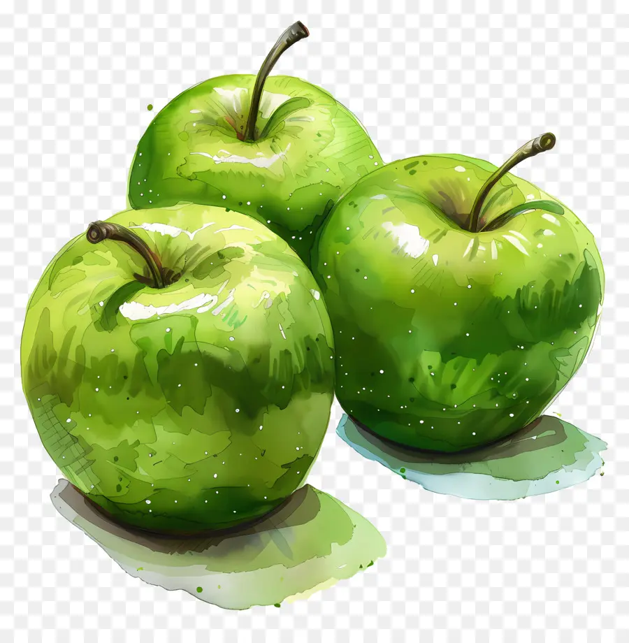 Pommes Granny Smith，Pommes Vertes PNG