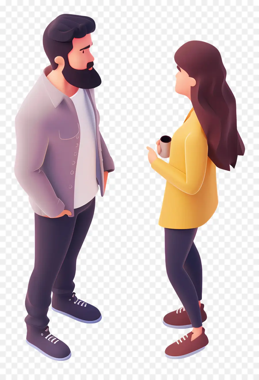 Homme Femme Parle，Mode Couple PNG