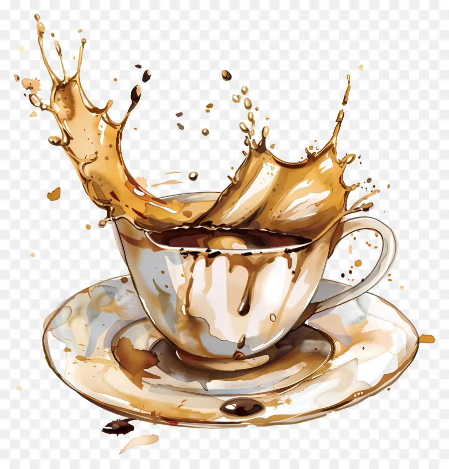 éclaboussure De Café，Café Splash PNG