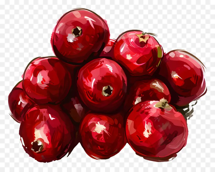 Canneberges，Pommes Rouges PNG