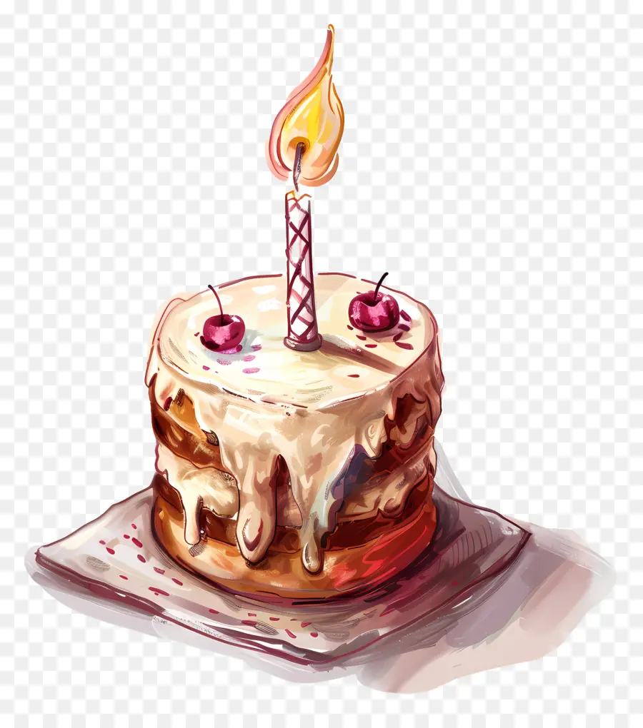 Souhait D'anniversaire，Gâteau D'anniversaire PNG
