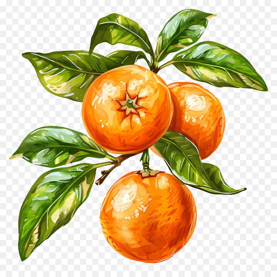 Mandarines，Branche D'arbre PNG