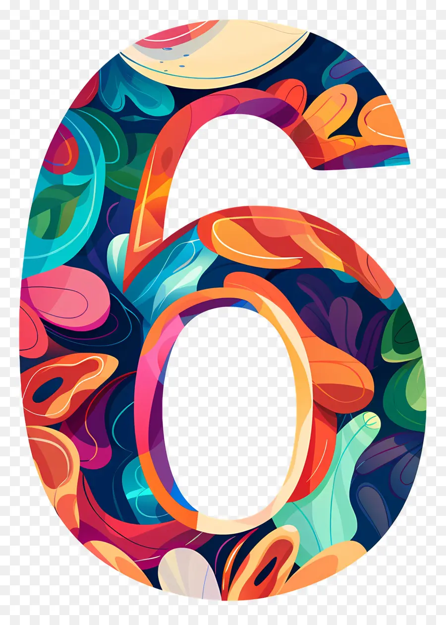 Numéro 6，Coloré PNG