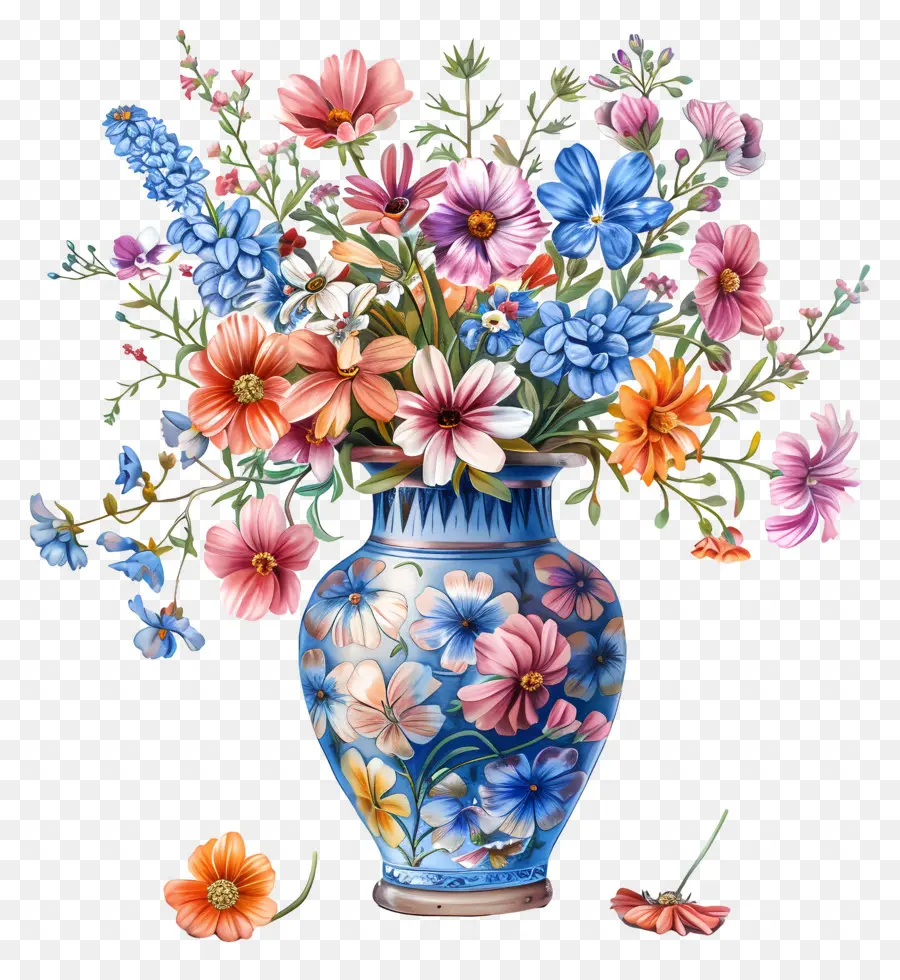 Vase Avec Des Fleurs，Arrangement Floral PNG