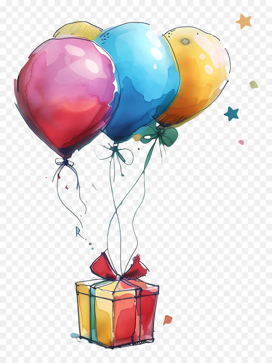 Souhait D'anniversaire，Ballons PNG