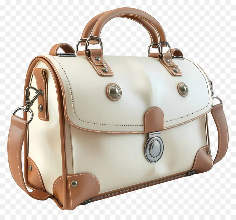 Sac De Médecin，Sac à Main En Cuir Blanc PNG