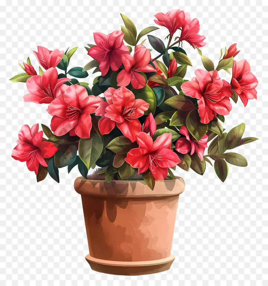 Plante Azalea，Fleurs Rouges PNG