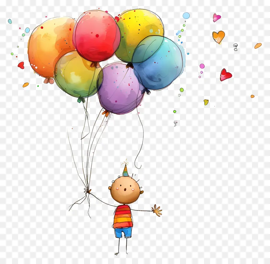 Souhait D'anniversaire，Ballons PNG