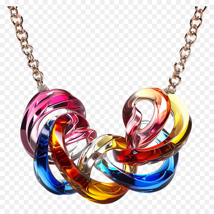 Collier De Bijoux，Perles De Verre Multicolores PNG
