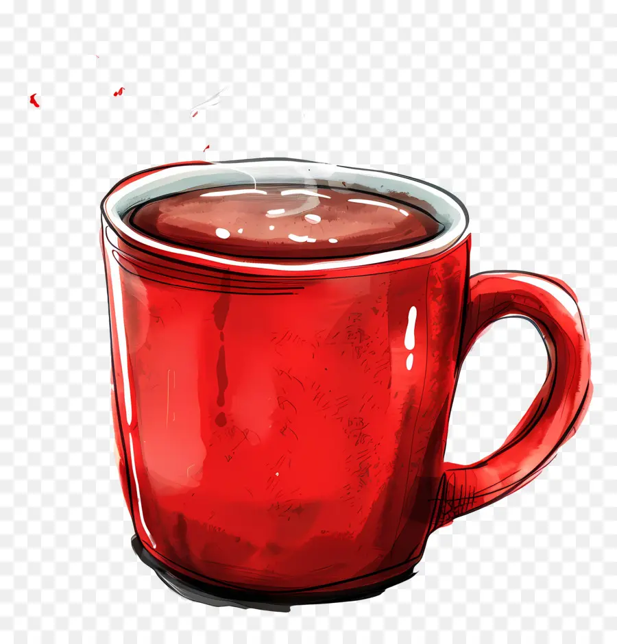 Boisson Chaude，Tasse Rouge PNG