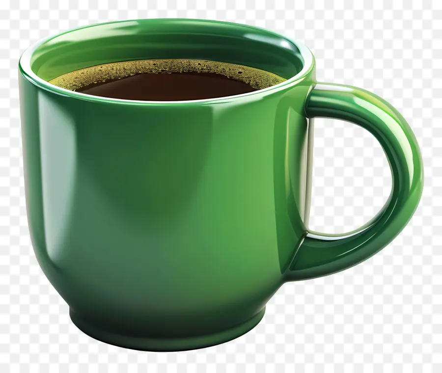 Tasse à Café，Vert Mug PNG