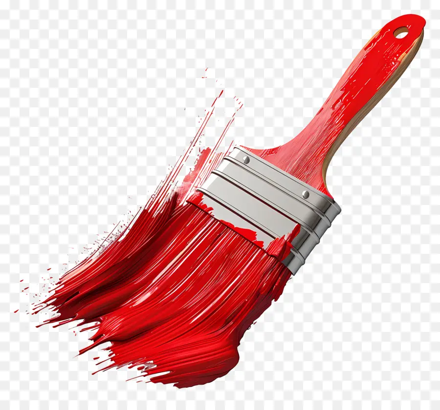 De La Peinture Rouge De La Brosse，Rouge Pinceau PNG