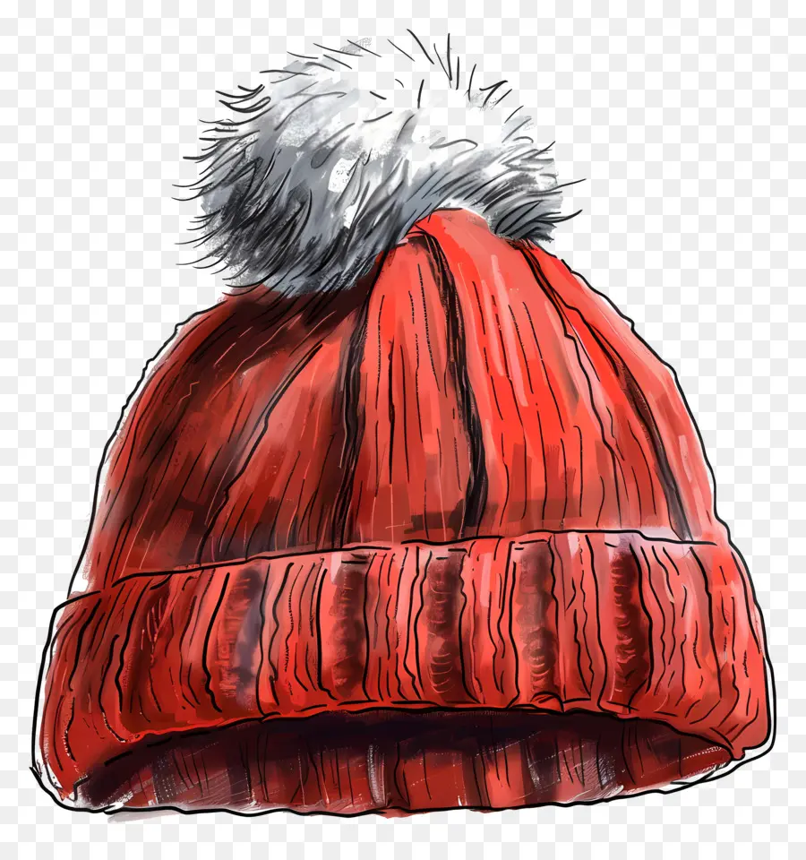 Bonnet En Tricot，Bonnet Rouge PNG