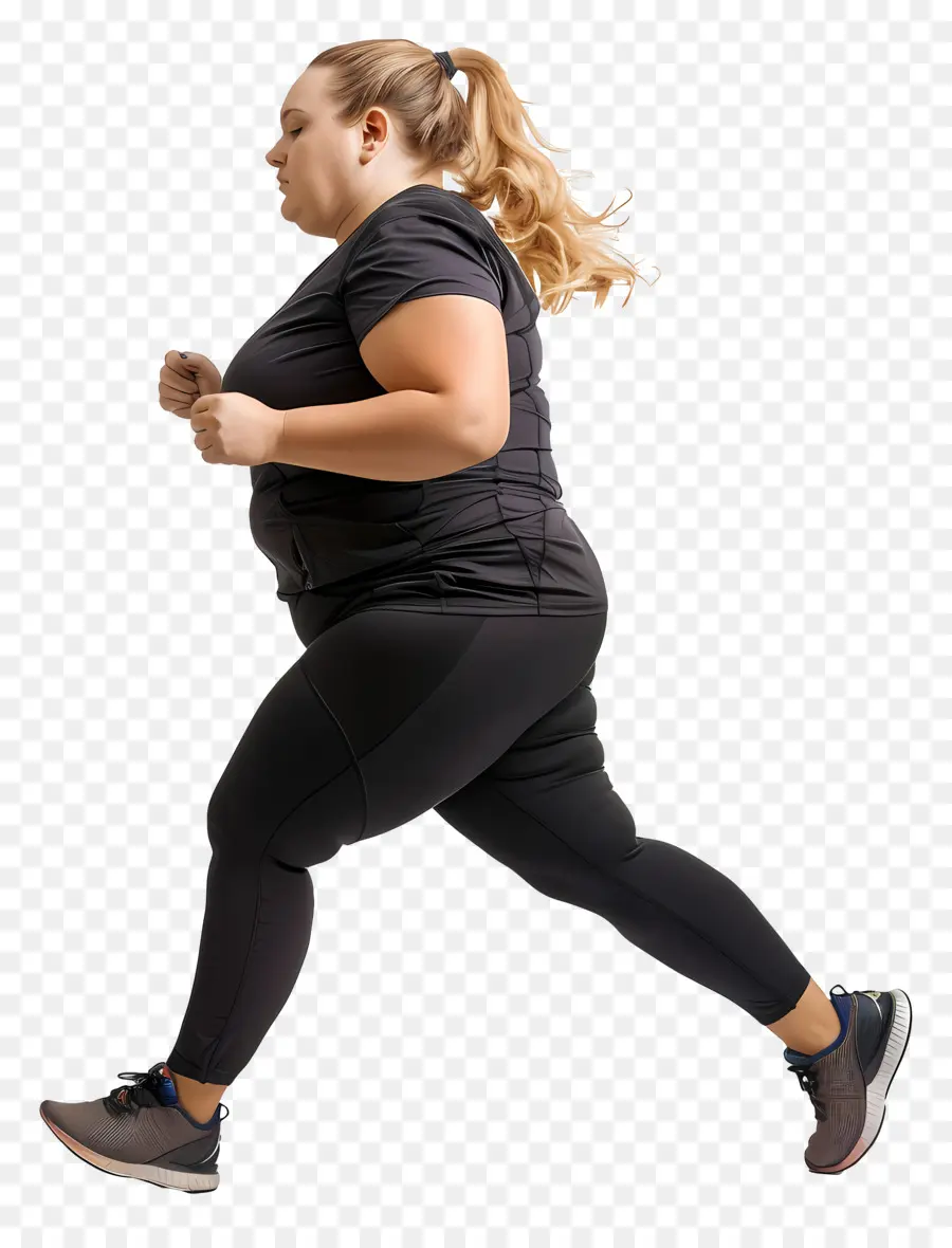 Femme Obèse，Tapis Roulant PNG