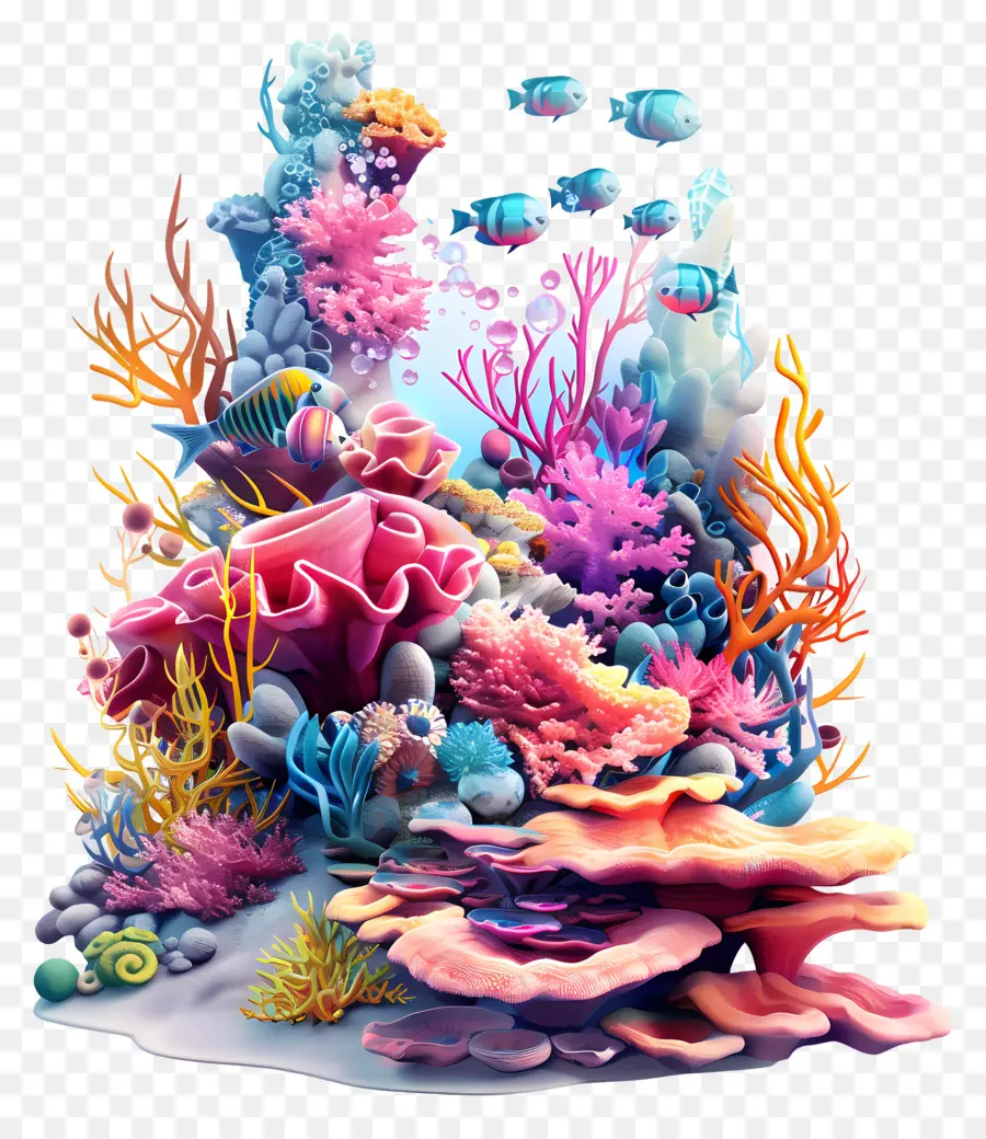 Les Créatures De La Mer，Le Récif De Corail PNG