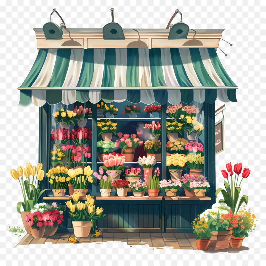 Magasin De Fleurs De Printemps，Fleuriste PNG