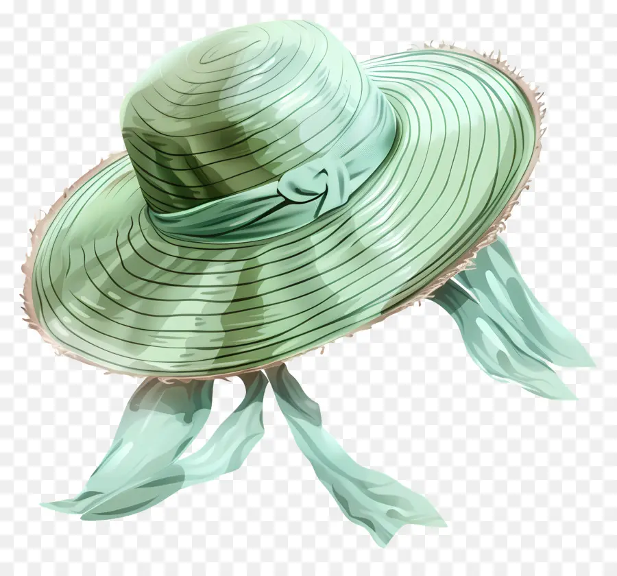 Chapeau De Soleil，Chapeau De Soleil Vert PNG