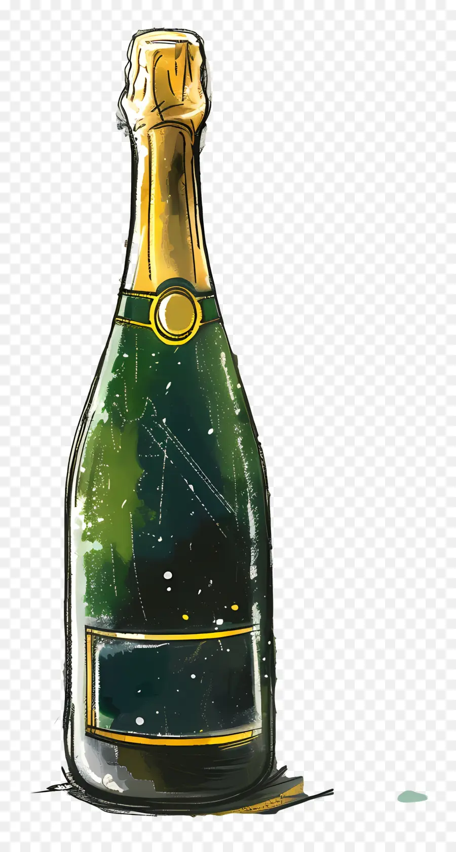 Champagne，Bouteille De Champagne Colorée PNG