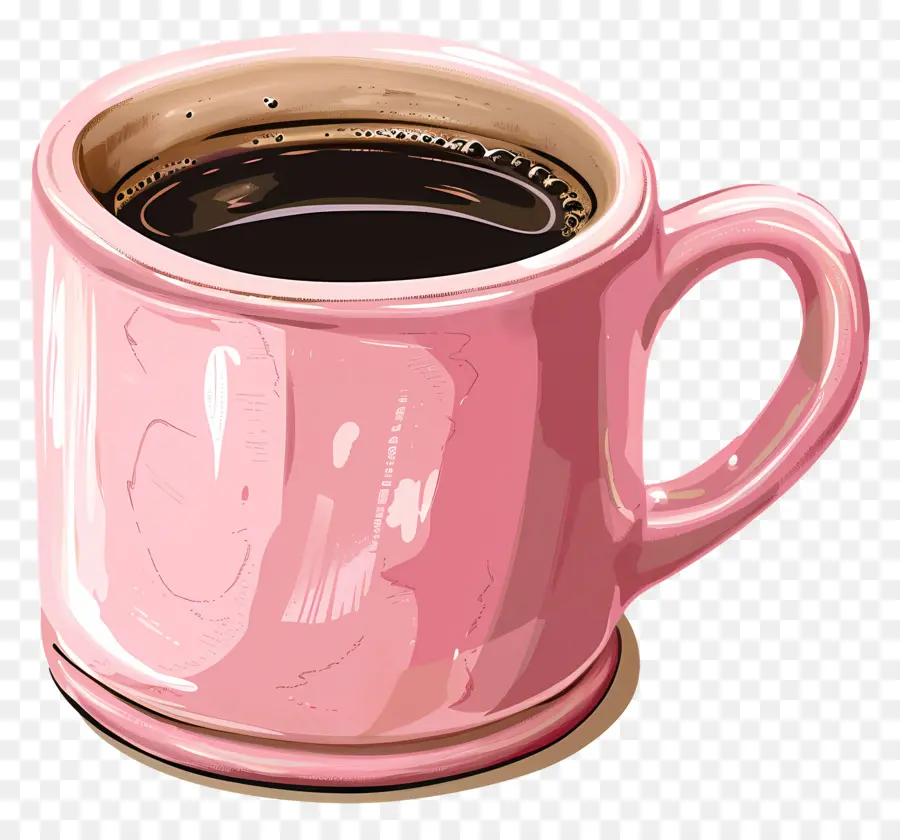 Rose Mug，Liquide Noir PNG