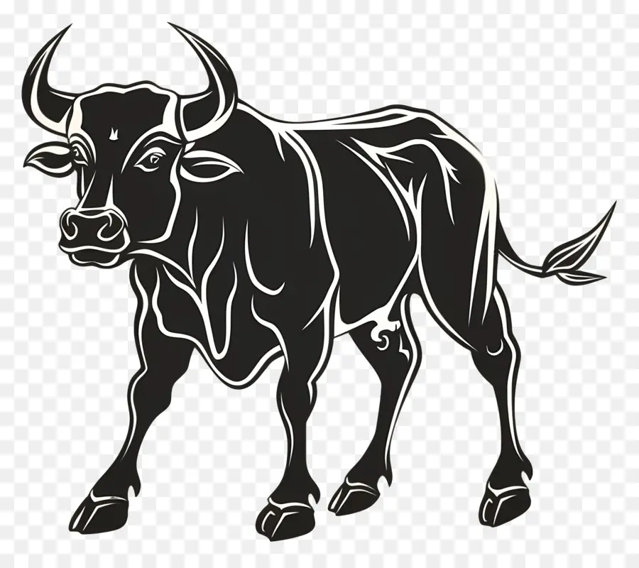 Silhouette Du Taureau，Bull PNG