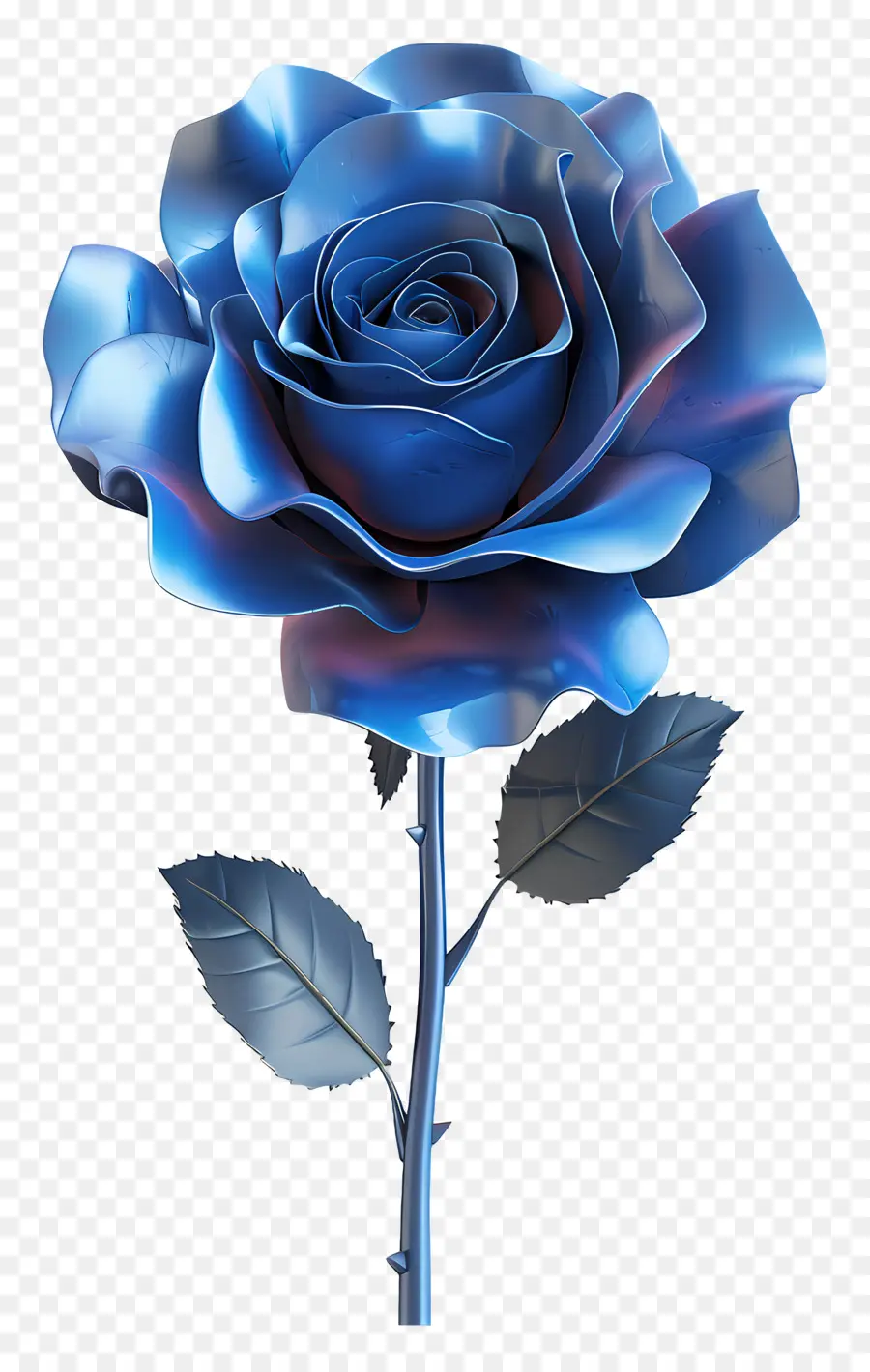 Rose Bleue，Symbole De L'amour PNG