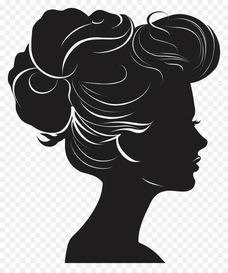 Barbie Head Silhouette，Femme Silhouette PNG