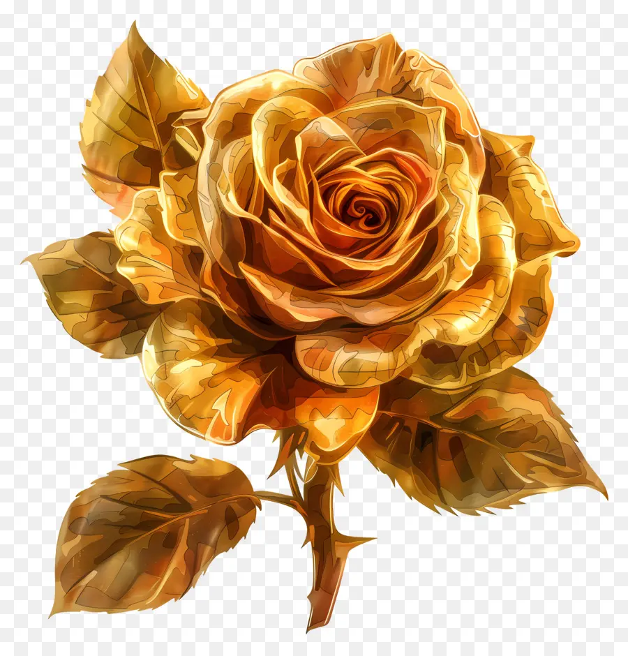 Rose Dorée，Floraison PNG