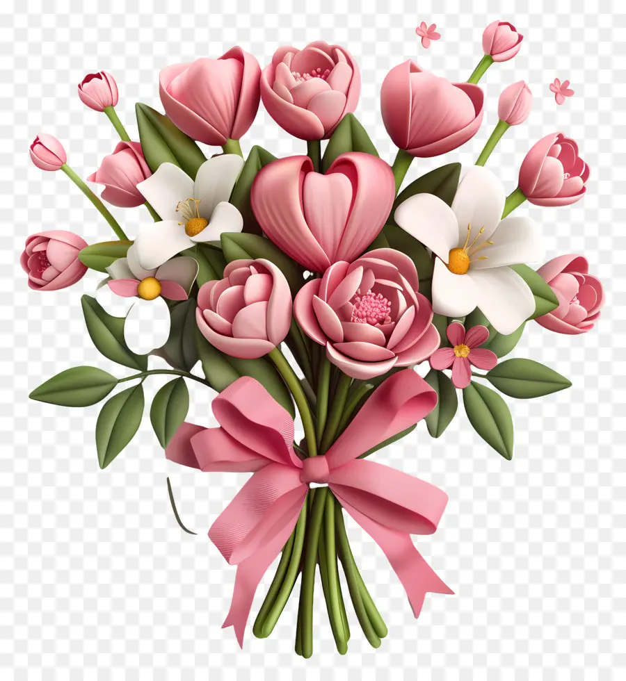 La Fête Des Mères，Fleurs Roses PNG