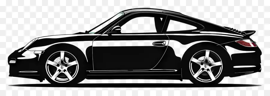 Silhouette De Porsche，Voiture PNG