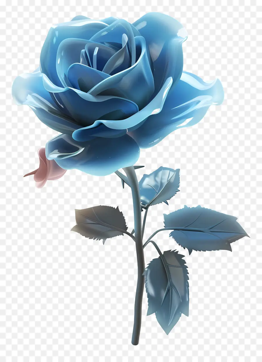 Rose Bleue，Rose De Verre PNG