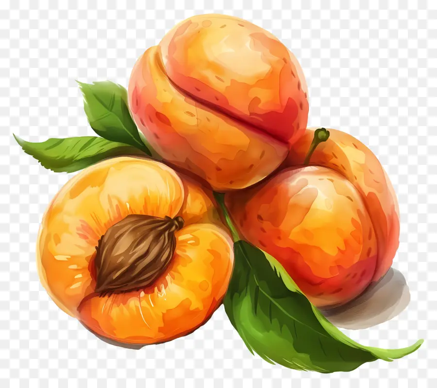 Abricots，Pêche PNG