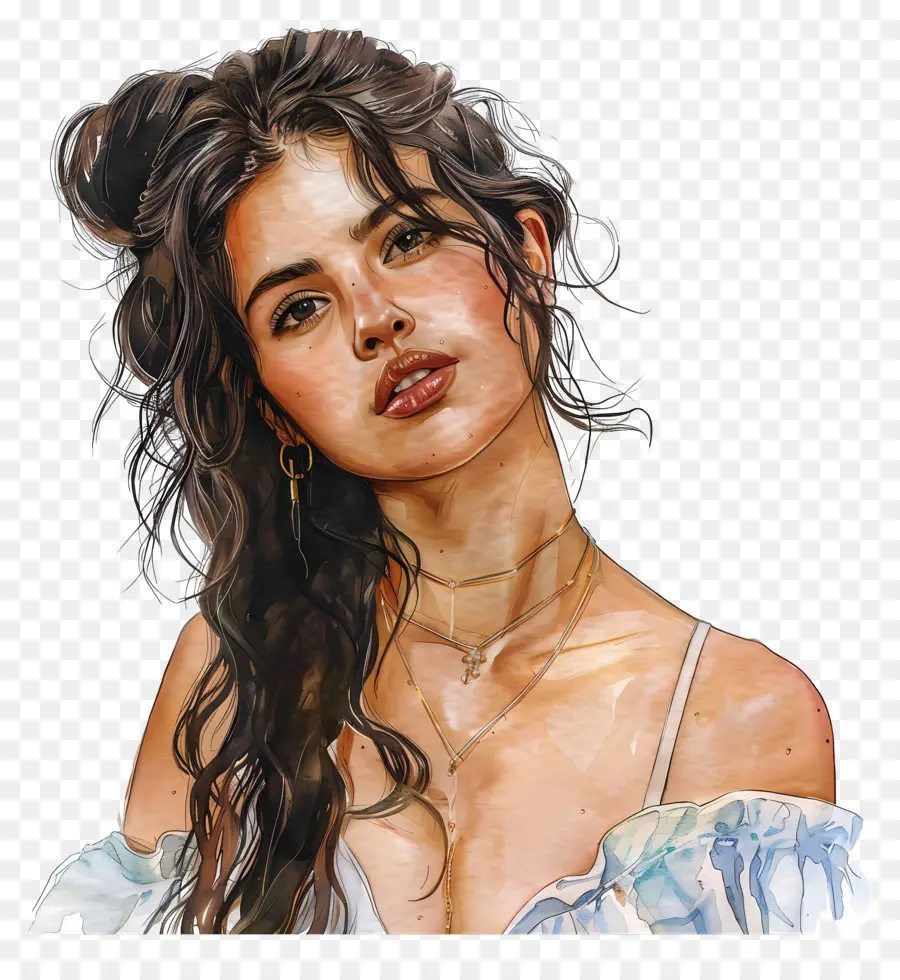 Selena Gomez，Portrait Peinture PNG