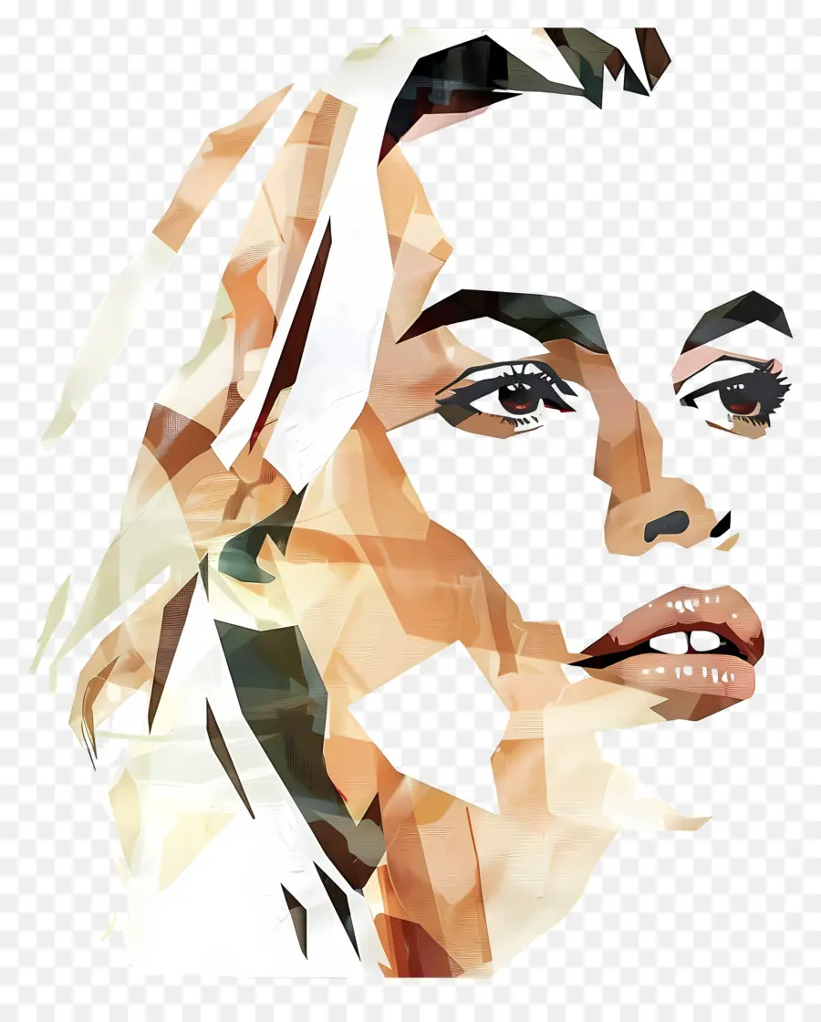 Margot Robbie，Visage Abstrait PNG