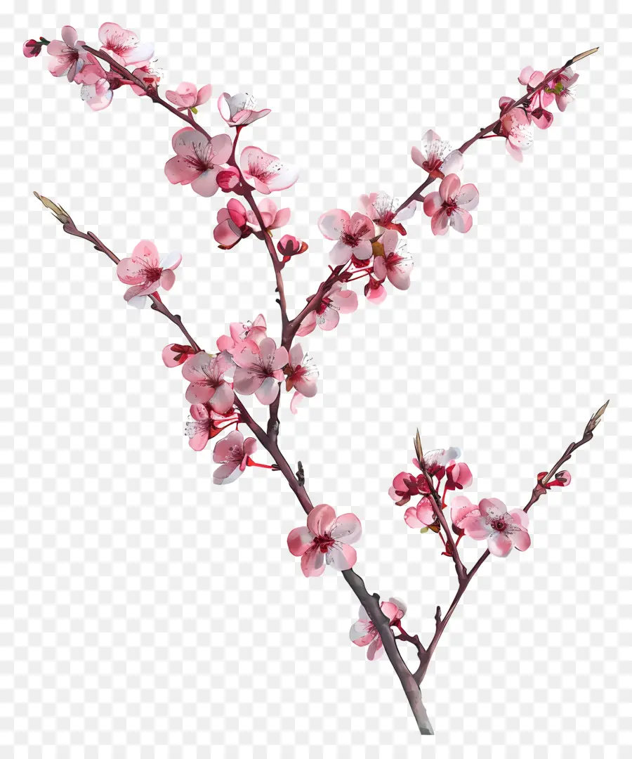 Branche De Cerisier En Fleurs，Fleur De Cerisier PNG