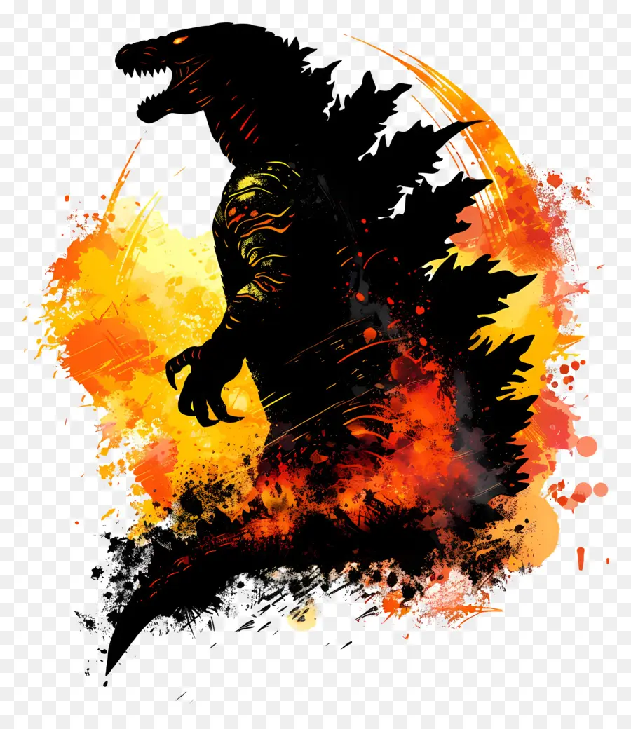 Godzilla，Feu PNG