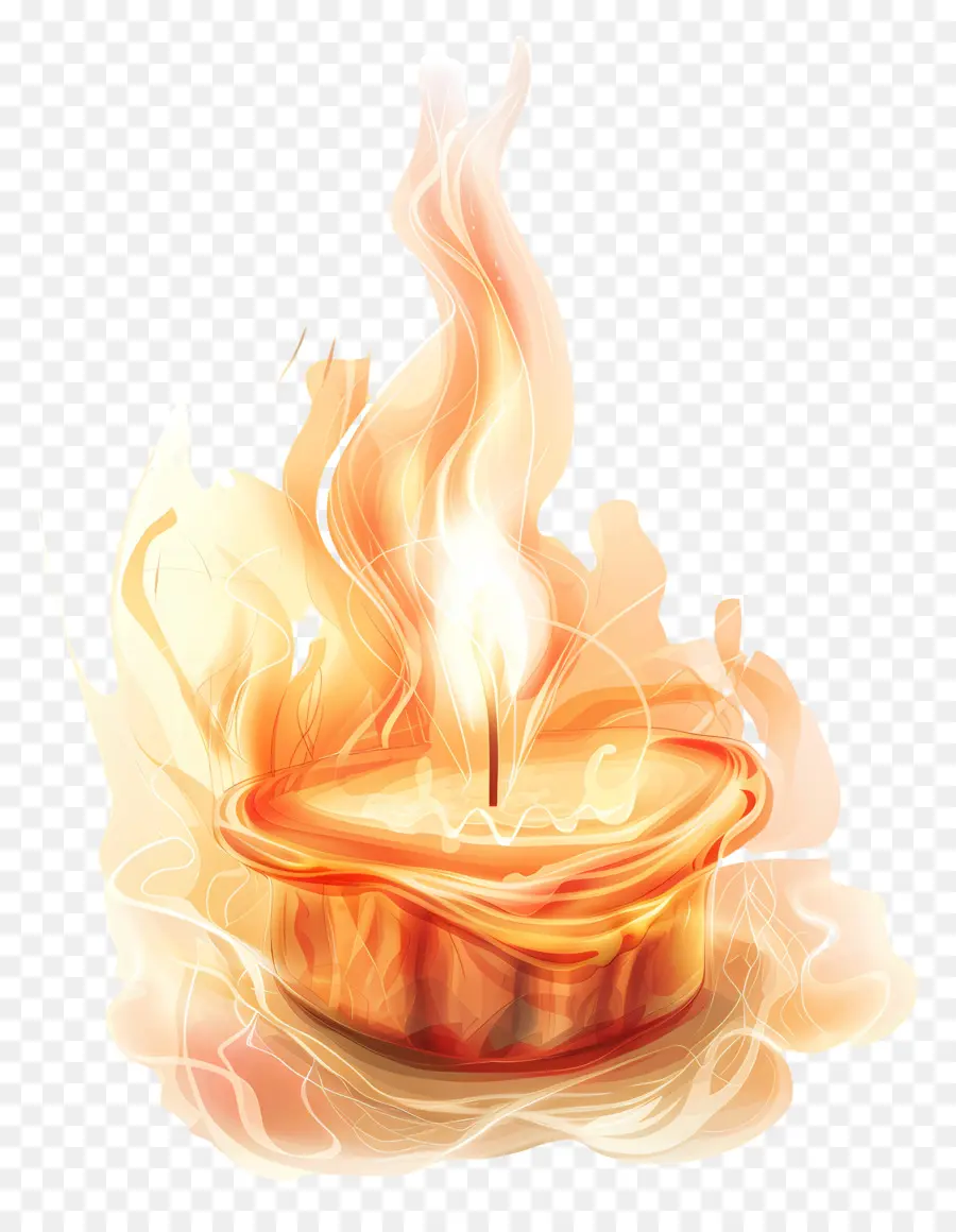 Flamme De Bougie，Bougie PNG