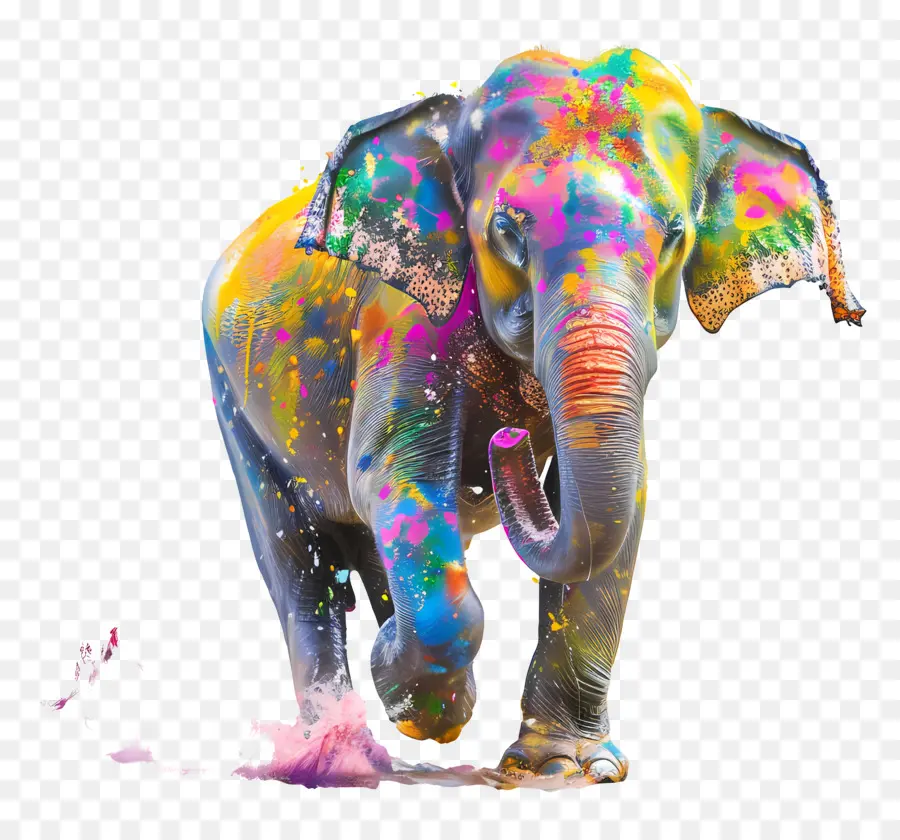 Le Festival De Songkran，Coloré éléphant PNG